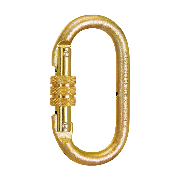 Produto Mosquetão Aço Oval 25kn Tr Rosca﻿